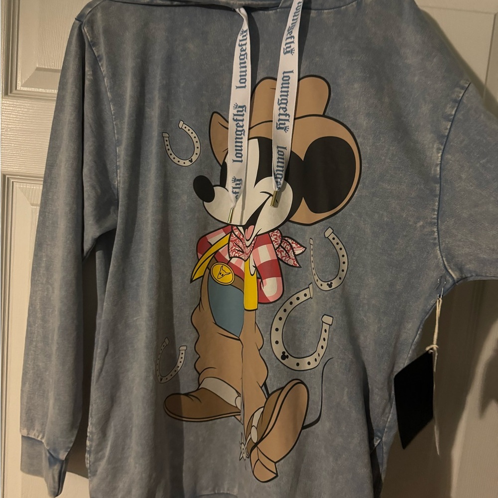Loungefly Light Blue Mickey Mouse‎ Hoodie Top